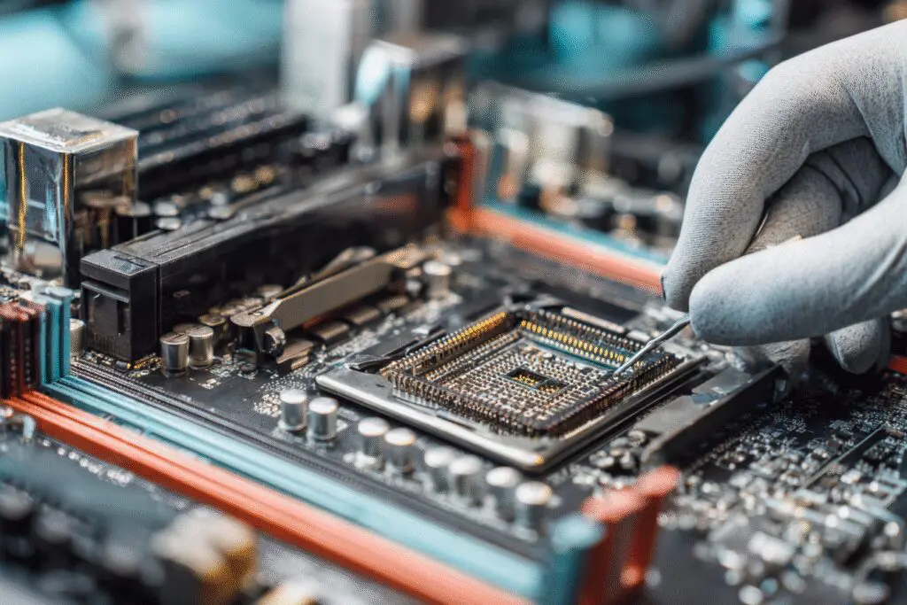 Hands carefully installing a graphics card a pro tip for how to build a gaming computer Hands carefully installing a graphics card a pro tip for how to build a gaming computer