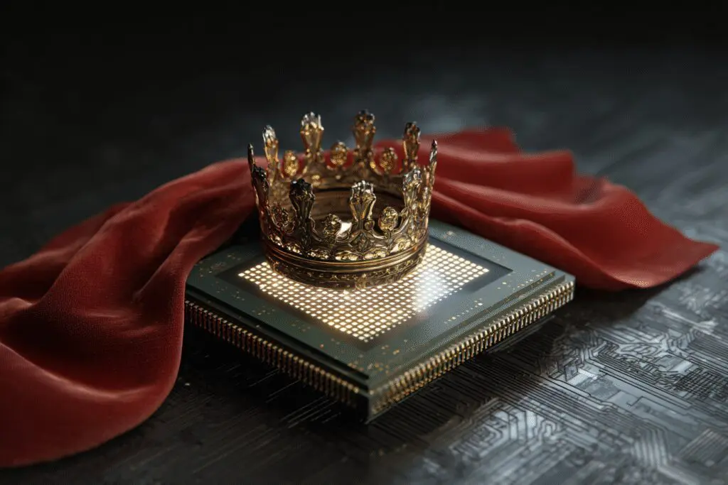 A CPU wearing a kings crown a visual metaphor for the FAQ on what is the best CPU for gaming A CPU wearing a kings crown a visual metaphor for the FAQ on what is the best CPU for gaming