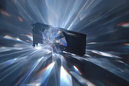 A GPU creating realistic light rays illustrating if RTX 4060 is good for gaming