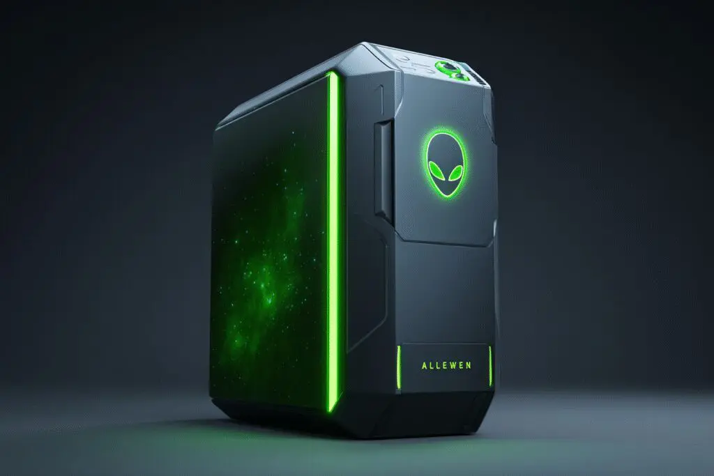 A futuristic PC with a glowing alien logo a review for is Dell Alienware good for gaming