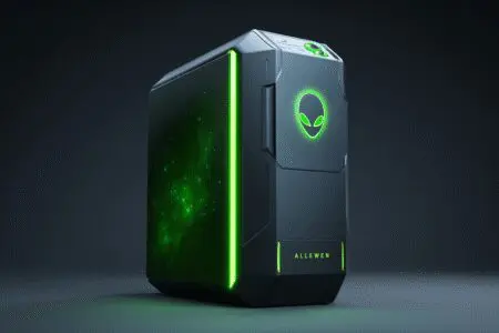 A futuristic PC with a glowing alien logo a review for is Dell Alienware good for gaming