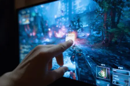 A hand adjusting a slider that increases an FPS counter a guide on how to improve FPS on PC