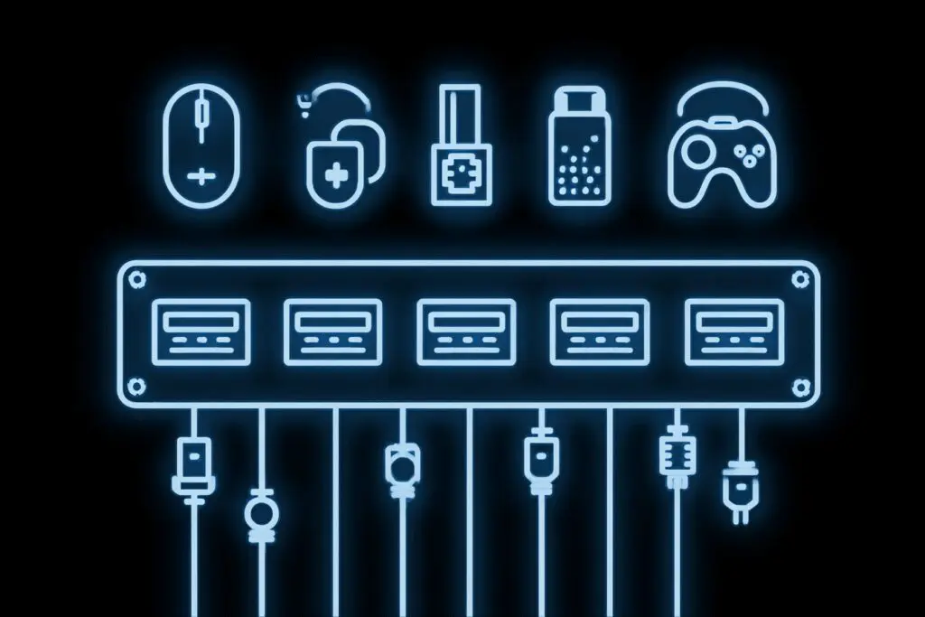 A motherboards ports connected to many devices answering the FAQ how many USB ports does my motherboard have A motherboards ports connected to many devices answering the FAQ how many USB ports does my motherboard have