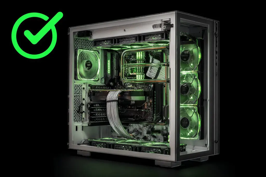 A perfectly built PC with a green checkmark answering the FAQ is Skytech Gaming good A perfectly built PC with a green checkmark answering the FAQ is Skytech Gaming good