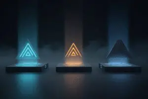 A powerful trinity of a CPU GPU and RAM icon illustrating what are good specs for a gaming PC