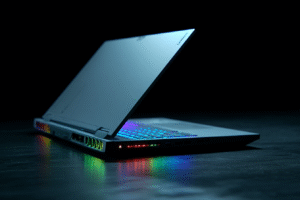 A professional laptop opening to reveal a gaming keyboard answering are Lenovo laptops good for gaming