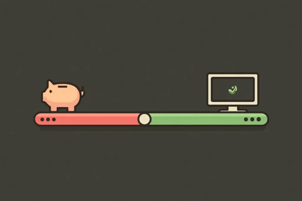 A progress bar from a piggy bank to a gaming PC explaining the FAQ on rent to own gaming PC A progress bar from a piggy bank to a gaming PC explaining the FAQ on rent to own gaming PC