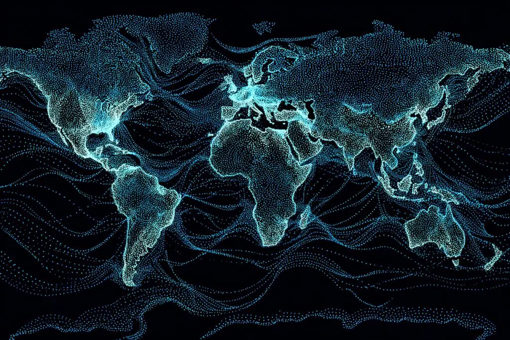 A world map with a pulsing heartbeat of players illustrating the answer to the FAQ is PC gaming still popular