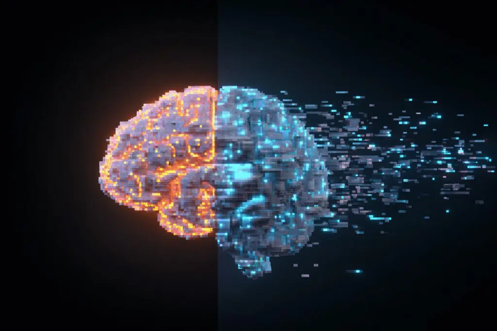 An AI brain turning a low-res image into a high-res one a guide for the FAQ on how to enable DLSS An AI brain turning a low-res image into a high-res one a guide for the FAQ on how to enable DLSS