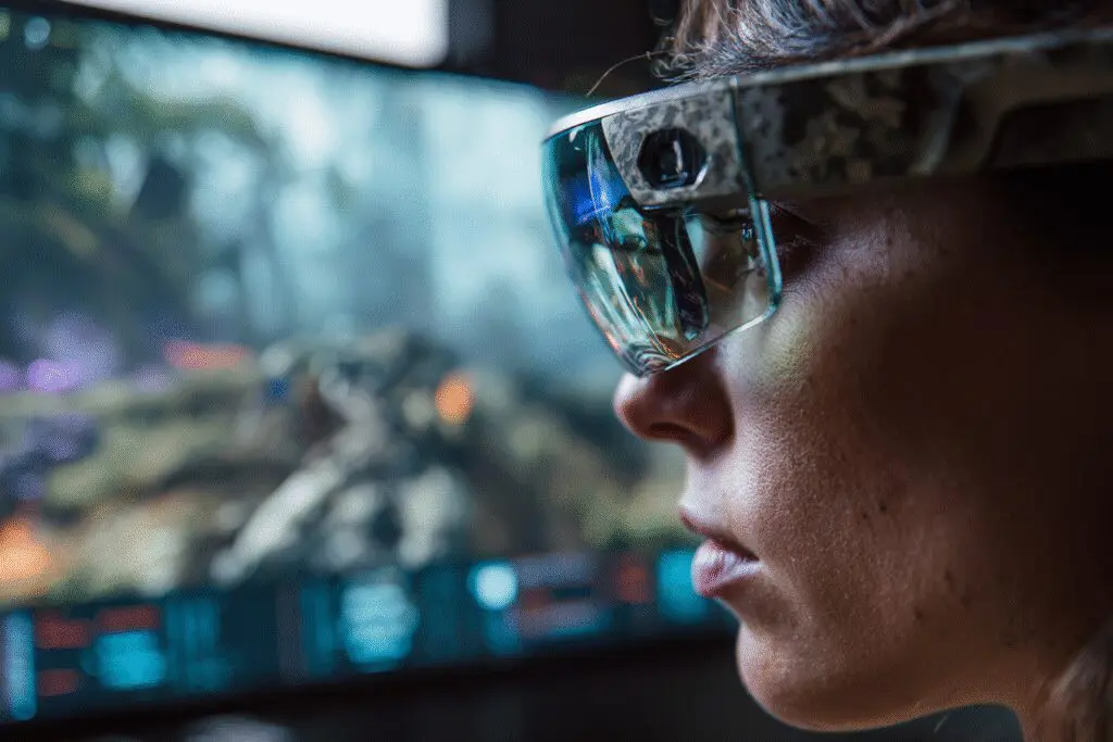 Glasses making a blurry game sharp and smooth illustrating how to improve your gaming experience
