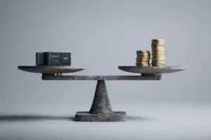PC components balancing with a stack of coins a guide for what is a good gaming PC