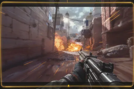 a crisp clear action scene from a video game representing the gold standard of 144hz for gaming