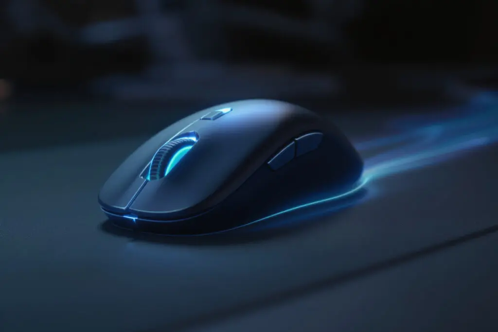 a mouse gliding smoothly across a mousepad symbolizing the competitive edge of 165hz for gaming
