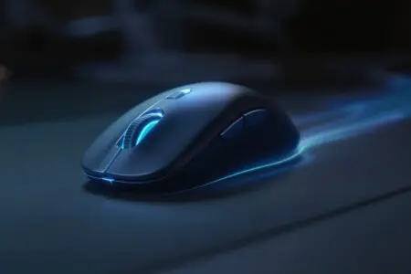 a mouse gliding smoothly across a mousepad symbolizing the competitive edge of 165hz for gaming