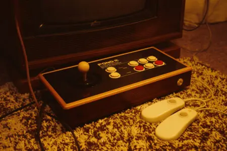 a vintage 1970s gaming console taking a look back in time to the first gaming console