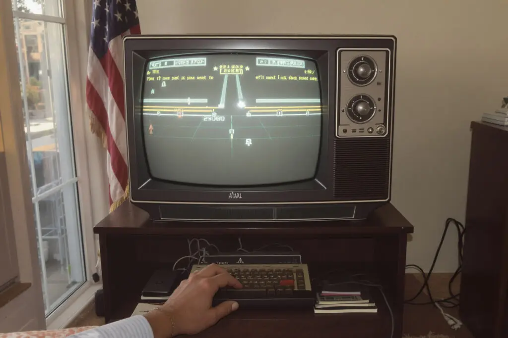 an atari 2600 with an old crt tv a look back at what was the first gaming console an atari 2600 with an old crt tv a look back at what was the first gaming console