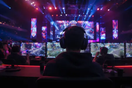 an esports player in a tournament representing the ultimate choice of 240hz for gaming