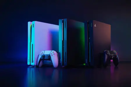 the latest generation gaming consoles displayed side-by-side illustrating a buyers guide