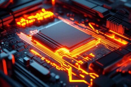 A technical illustration shows glowing data streams flowing from RAM sticks to the CPU and GPU inside a PC boosting gaming performance