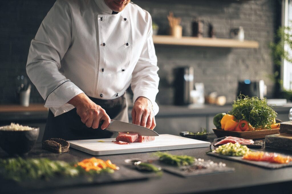 A chef preparing their station a metaphor for the FAQ on how to optimize a PC for gaming